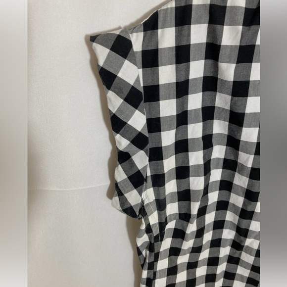 J.Crew black and white gingham shirt dress XS, tunic minidress - Picture 5 of 5